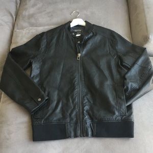 M Men’s Leather Bomber Jacket  bomber supreme faux
